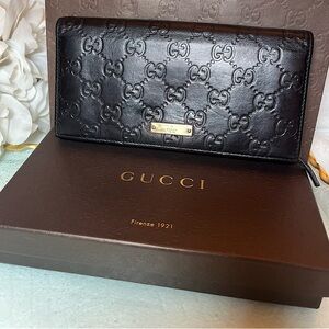 Gucci Guccissima Leather Long Wallet